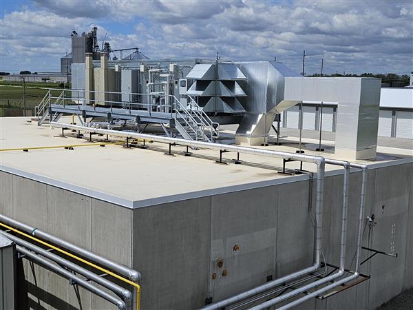 Rooftop Industrial Refrigeration System Installed by Discovery Designs Refrigeration
