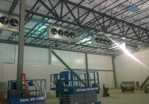 Installation of refrigeration components for industry in Wisconsin